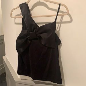 One shoulder top with bow detail